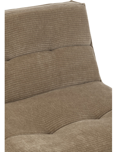 Fauteuil lounge moderne en Tissu Taupe foncé Bois de peuplier Grid - 8