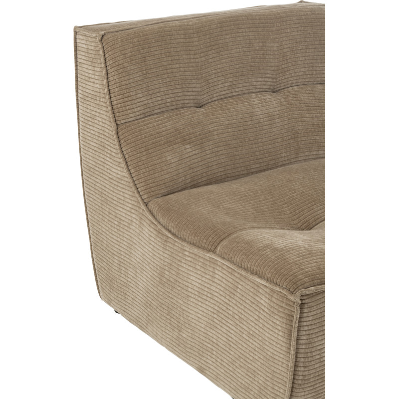 Fauteuil lounge moderne en Tissu Taupe foncé Bois de peuplier Grid - 9