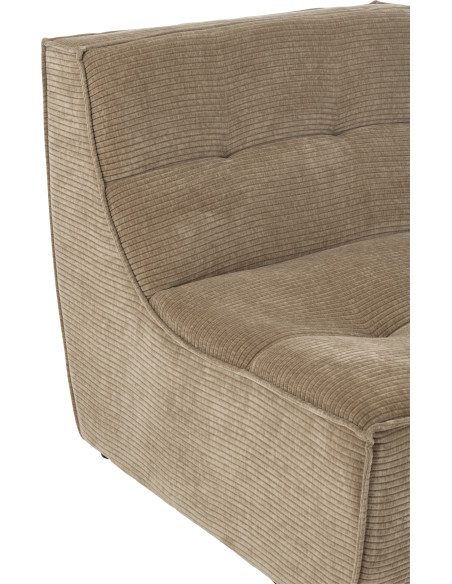 Fauteuil lounge moderne en Tissu Taupe foncé Bois de peuplier Grid - 9