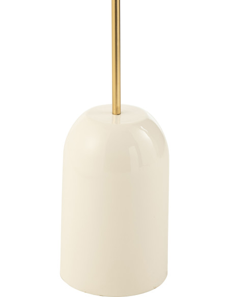 Table d'appoint design Ronde en Métal Blanc Doré Disque - 3