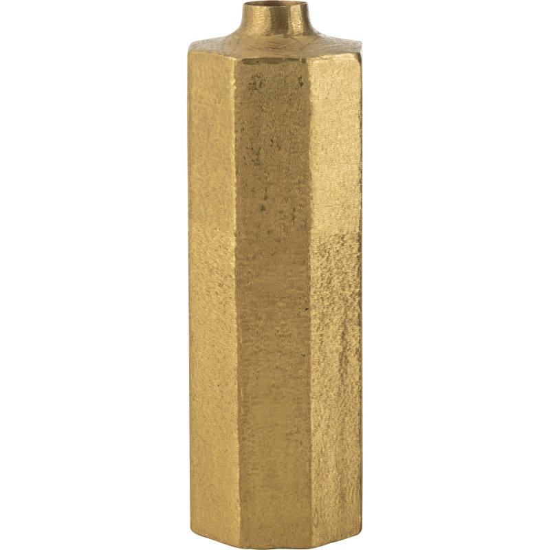 Vase original Cylindrique XL Hauteur 55 cm en Métal Doré Squarish - 1