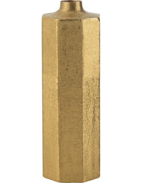 Vase original Cylindrique XL Hauteur 55 cm en Métal Doré Squarish - 1
