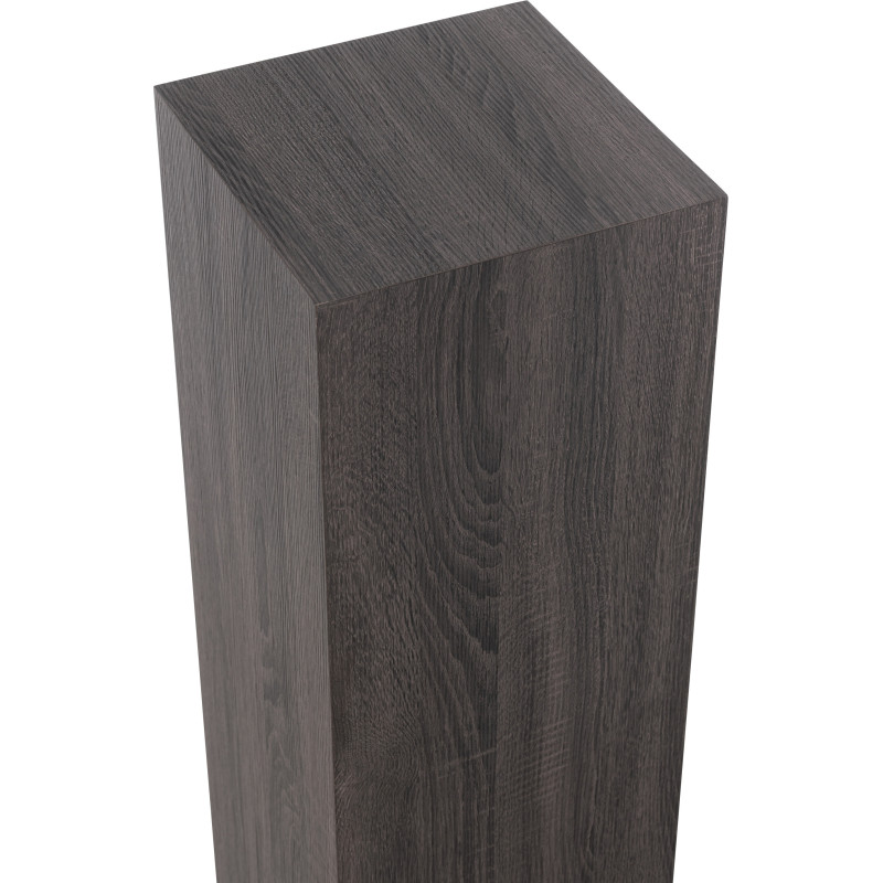 Sellette haute moderne Carrée 90 cm en Bois Gris Galdor - 2