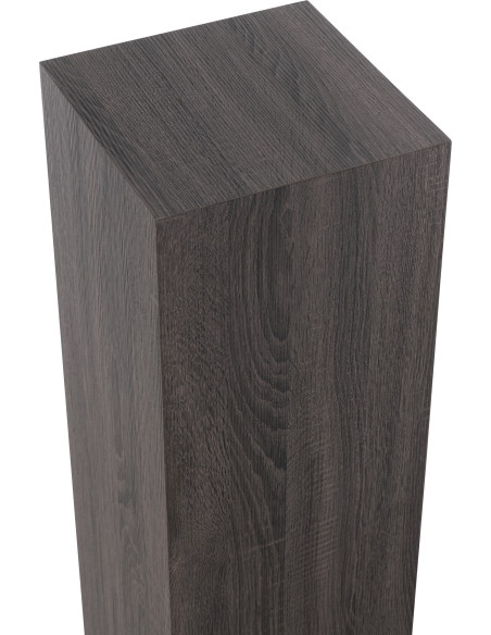 Sellette haute moderne Carrée 90 cm en Bois Gris Galdor - 2
