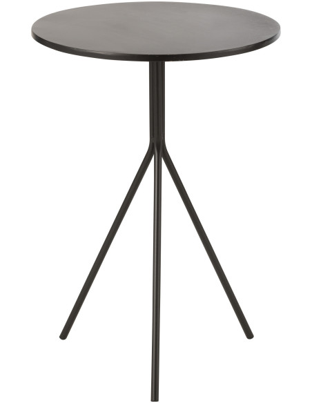 Table d'appoint moderne Ronde en Métal Blanc Norynd - 1