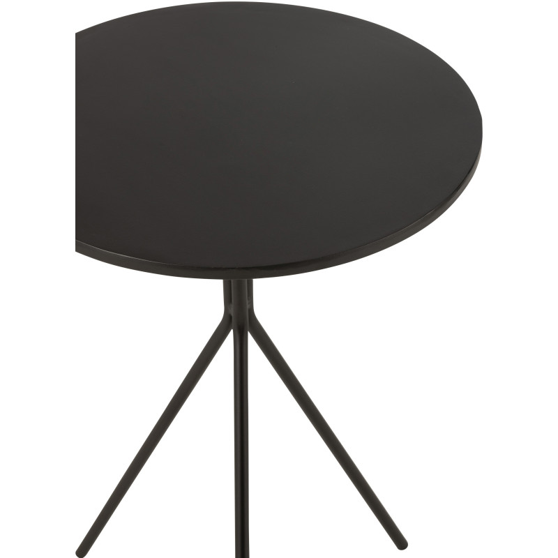 Table d'appoint moderne Ronde en Métal Blanc Norynd - 3