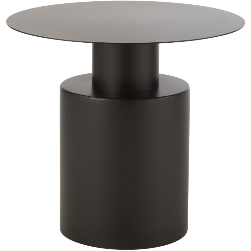 Table d'appoint moderne Ronde en Métal Noir Krylen - 1