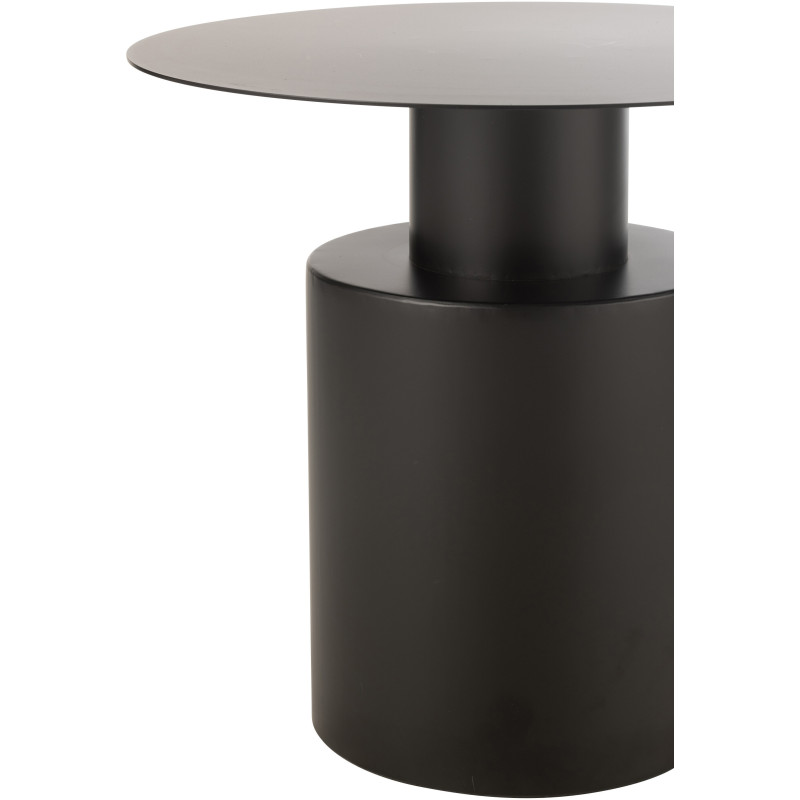 Table d'appoint moderne Ronde en Métal Noir Krylen - 3