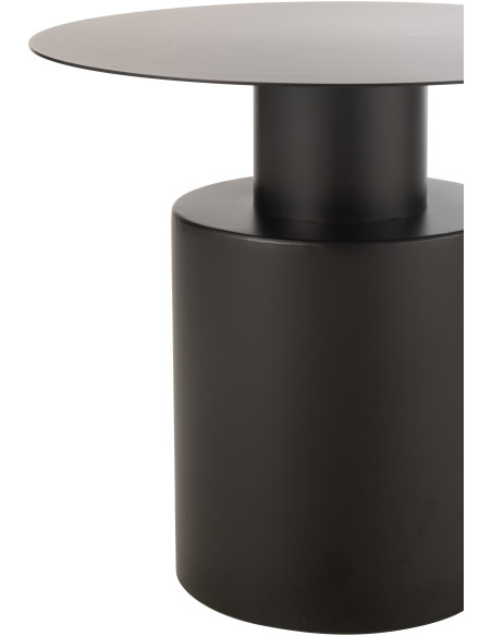 Table d'appoint moderne Ronde en Métal Noir Krylen - 3