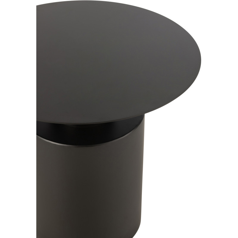 Table d'appoint moderne Ronde en Métal Noir Krylen - 4