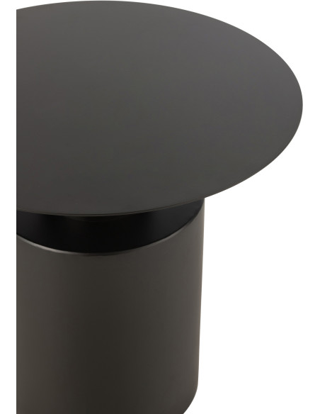 Table d'appoint moderne Ronde en Métal Noir Krylen - 4