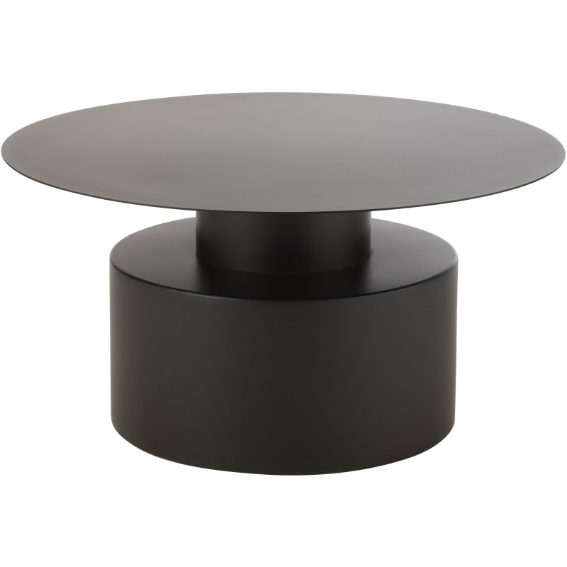 Table basse moderne Ronde en Métal Noir Krylen - 1