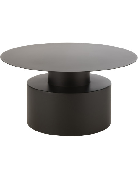 Table basse moderne Ronde en Métal Noir Krylen - 1