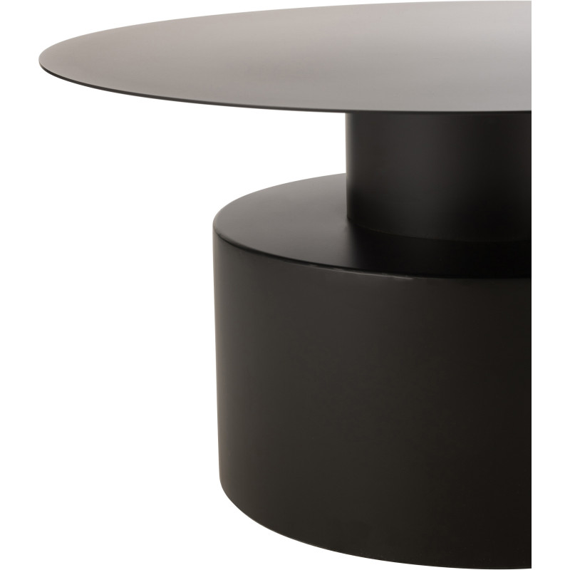 Table basse moderne Ronde en Métal Noir Krylen - 3