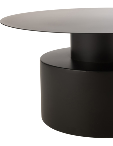 Table basse moderne Ronde en Métal Noir Krylen - 3