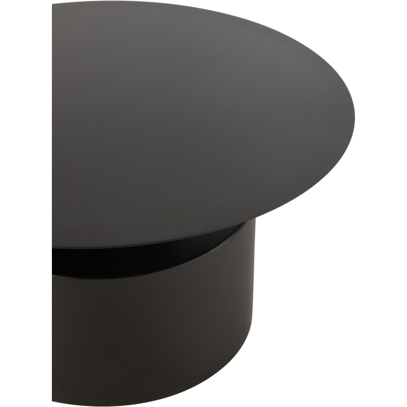 Table basse moderne Ronde en Métal Noir Krylen - 4