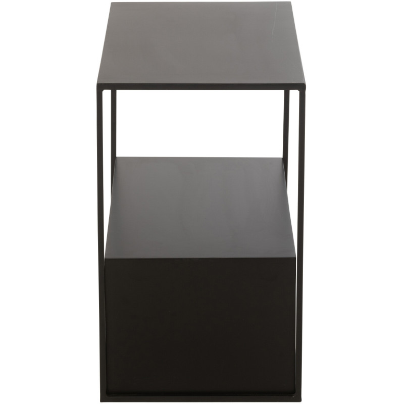 Table d'appoint Rectangulaire en Métal Bois Noir Tylora - 3