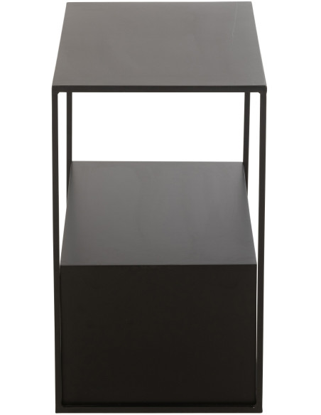 Table d'appoint Rectangulaire en Métal Bois Noir Tylora - 3