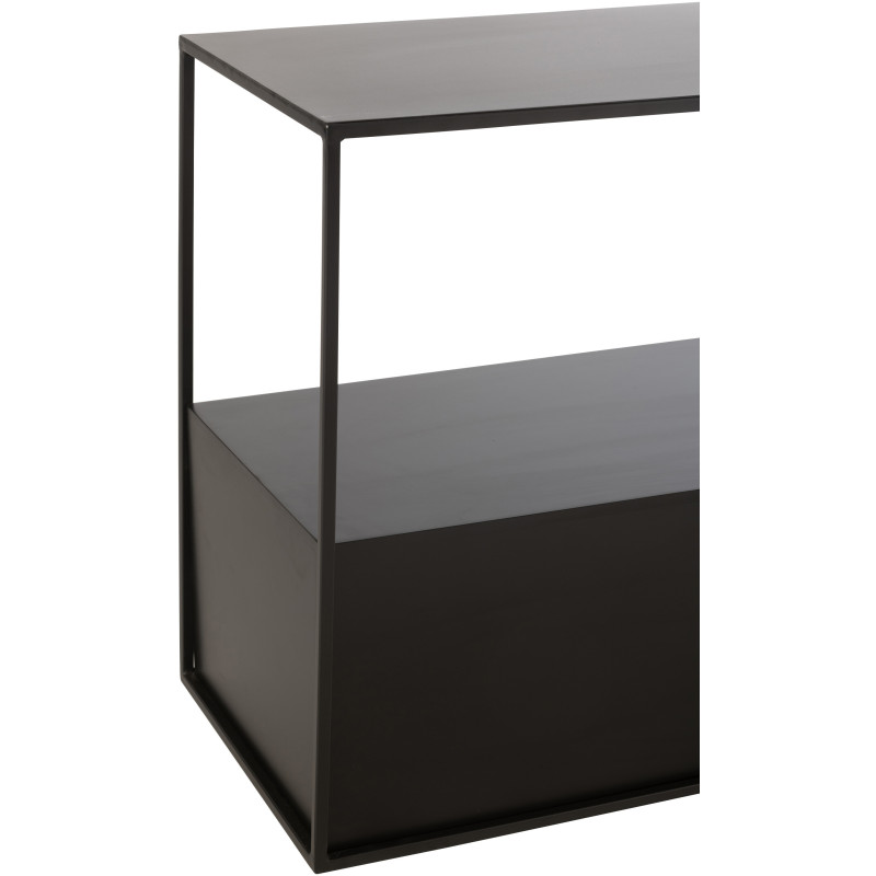 Table d'appoint Rectangulaire en Métal Bois Noir Tylora - 4
