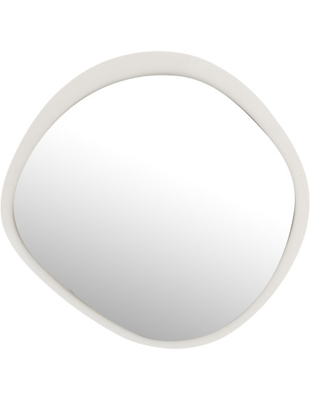 Miroir moderne Mural Irrégulier 60x58 en Métal Blanc Virex - 1