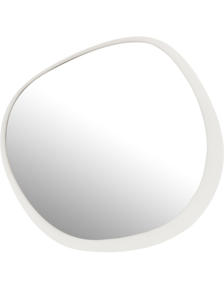 Miroir moderne Mural XL Irrégulier 86x82 en Métal Blanc Virex - 1