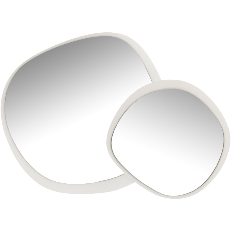 Miroir moderne Mural XL Irrégulier 86x82 en Métal Blanc Virex - 4