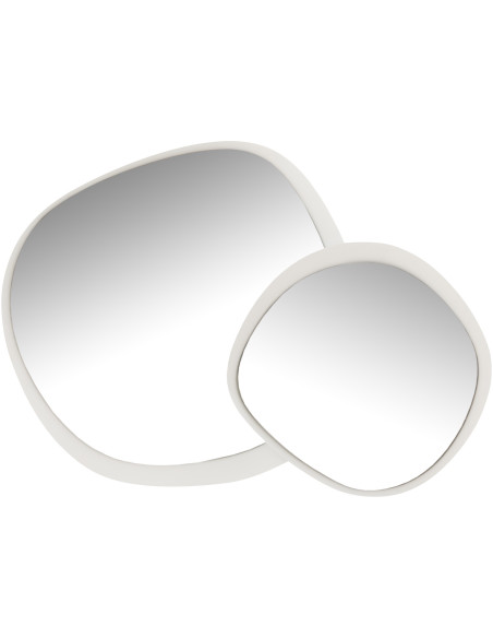 Miroir moderne Mural XL Irrégulier 86x82 en Métal Blanc Virex - 4