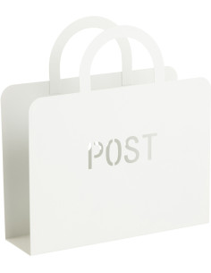 Porte revue design Sac en Métal Blanc Post - 1