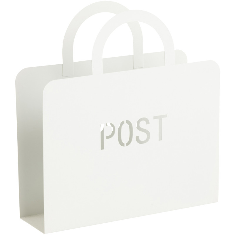 Porte revue design Sac en Métal Blanc Post - 1