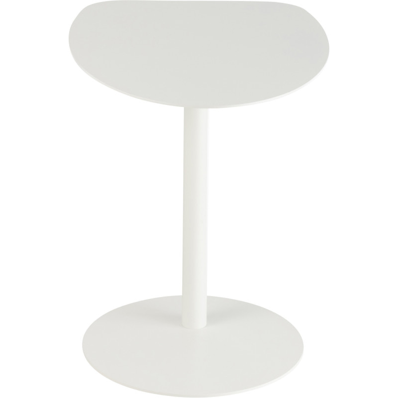 Table d'appoint moderne Arrondie en Métal Blanc Ice - 3