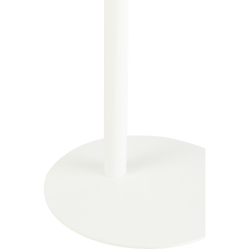 Table d'appoint moderne Arrondie en Métal Blanc Ice - 5