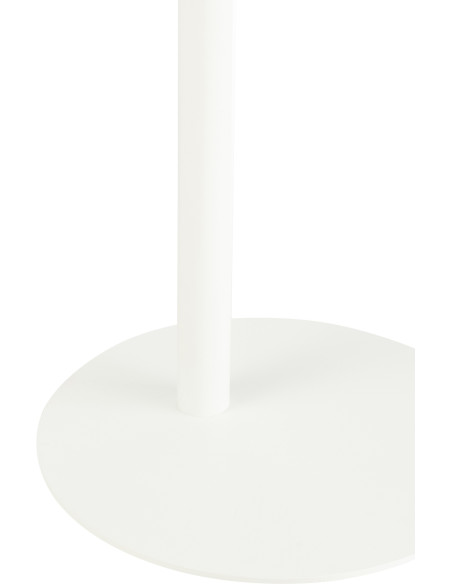 Table d'appoint moderne Arrondie en Métal Blanc Ice - 5
