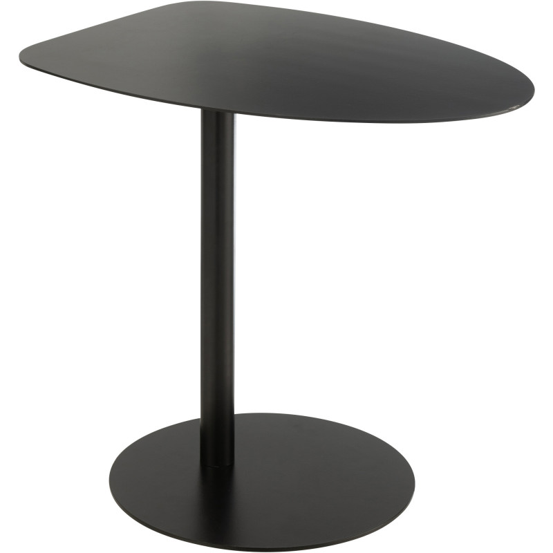 Table d'appoint moderne Arrondie en Métal Noir Ice - 1