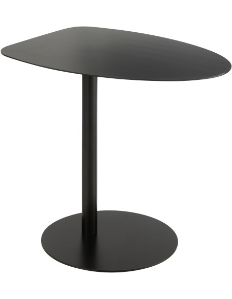 Table d'appoint moderne Arrondie en Métal Noir Ice - 1