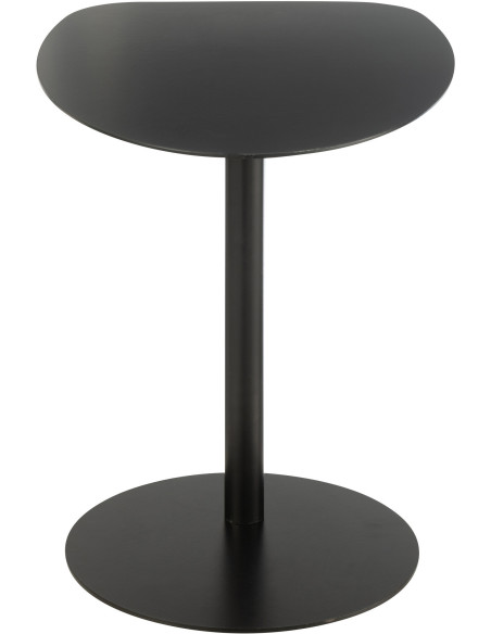 Table d'appoint moderne Arrondie en Métal Noir Ice - 4