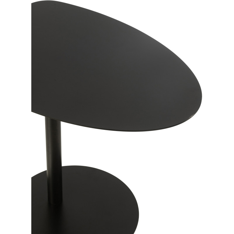 Table d'appoint moderne Arrondie en Métal Noir Ice - 7