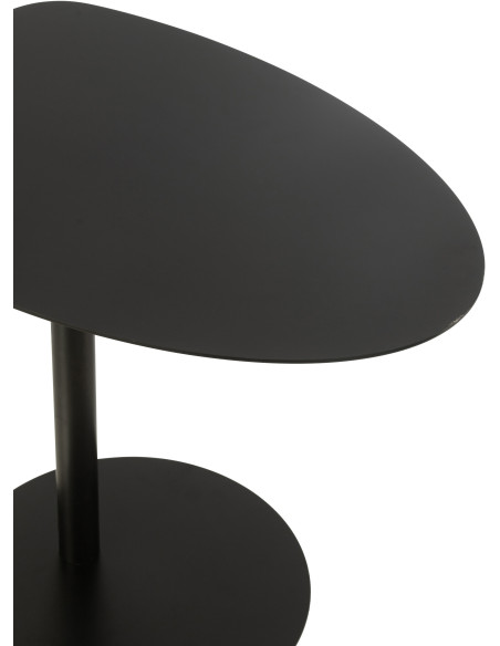 Table d'appoint moderne Arrondie en Métal Noir Ice - 7