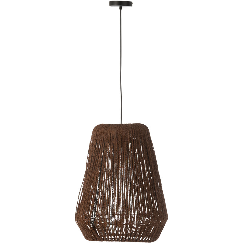 Suspension bohème Diamètre 39 cm en Palmier Naturel Métal Noir Auren - 2