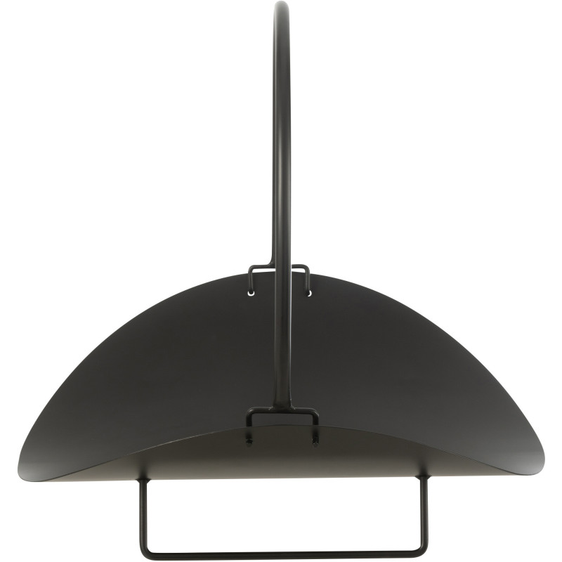 Panier à buche intérieur moderne 48 cm en Métal Noir New - 3