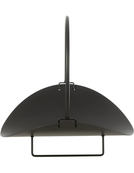 Panier à buche intérieur moderne 48 cm en Métal Noir New - 3