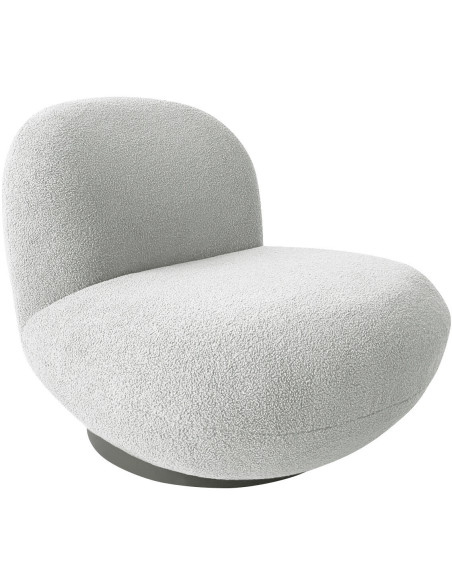 Fauteuil de table moderne en Tissu Gris Métal Noir Wales - 9