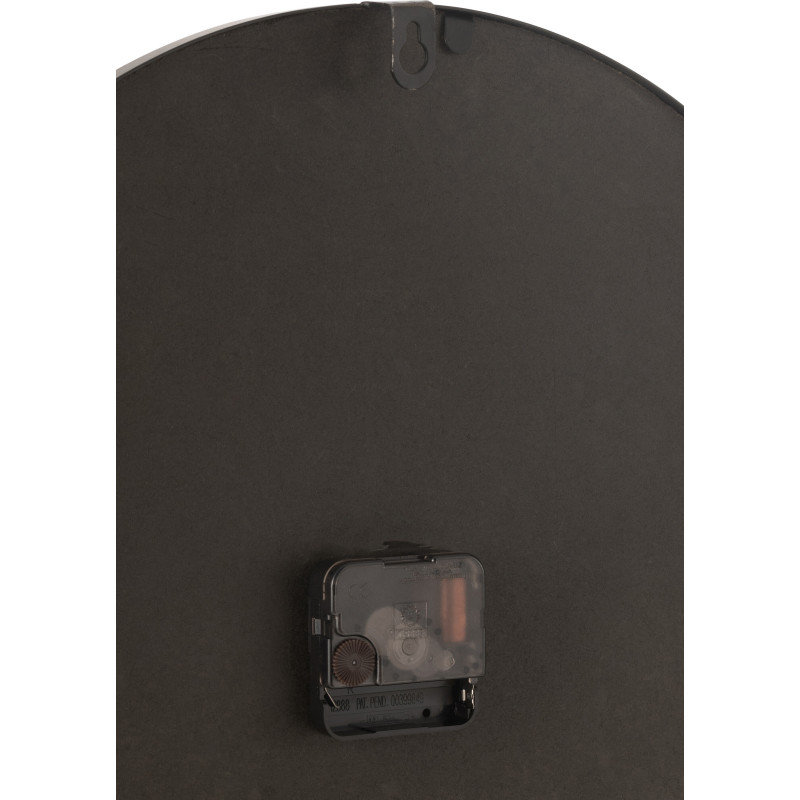 Horloge originale industrielle Murale Ronde 40 cm en Bois Naturel Métal Noir Farlia - 3