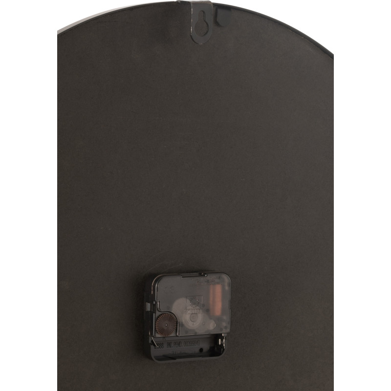 Horloge XL originale industrielle Murale Ronde 60 cm en Bois Naturel Métal Noir Farlia - 4