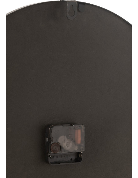 Horloge XL originale industrielle Murale Ronde 60 cm en Bois Naturel Métal Noir Farlia - 4