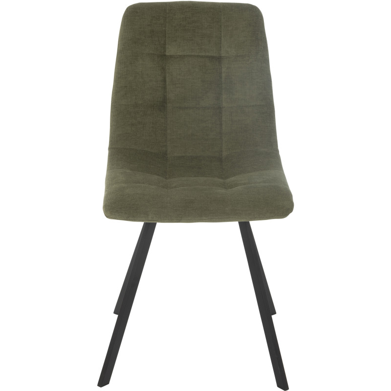 Chaise moderne en Tissu Vert Métal Noir Kent - 3