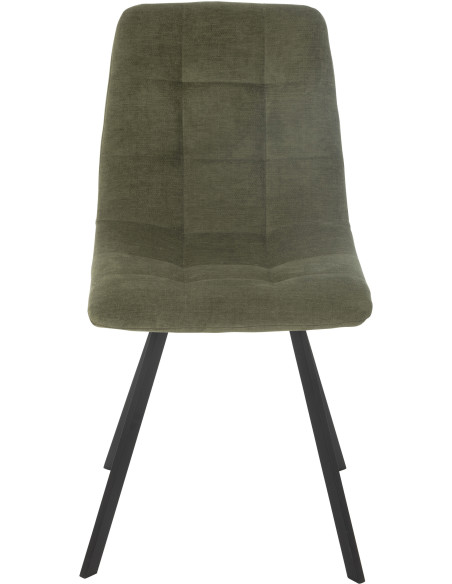 Chaise moderne en Tissu Vert Métal Noir Kent - 3