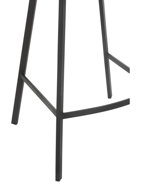 Tabouret de bar moderne en Tissu Vert Métal Noir Kent - 5