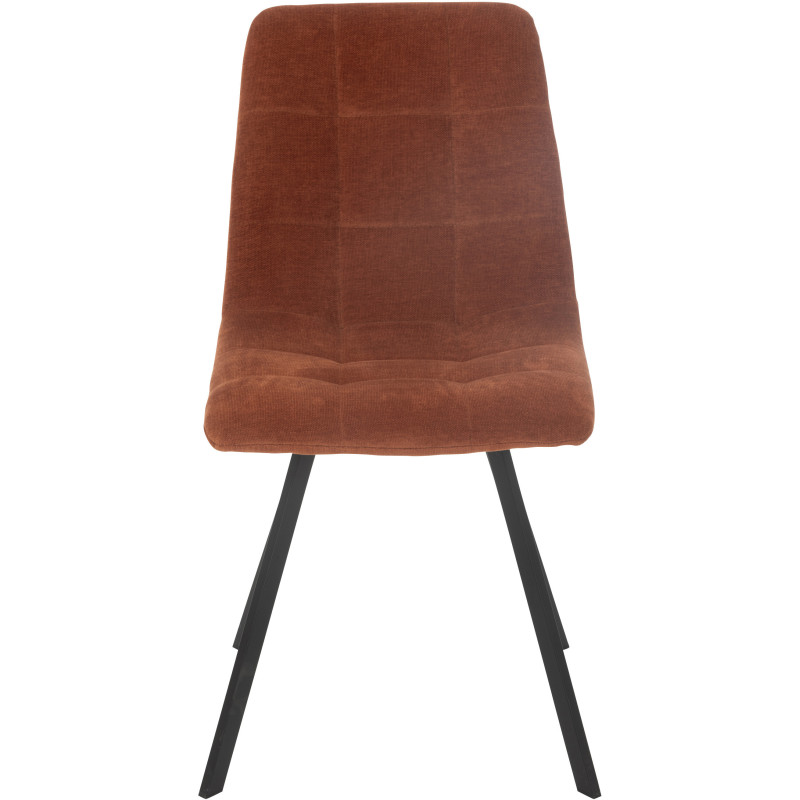 Chaise moderne en Tissu Terracotta Métal Noir Kent J-Line - 3