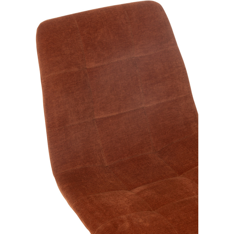 Chaise moderne en Tissu Terracotta Métal Noir Kent J-Line - 8