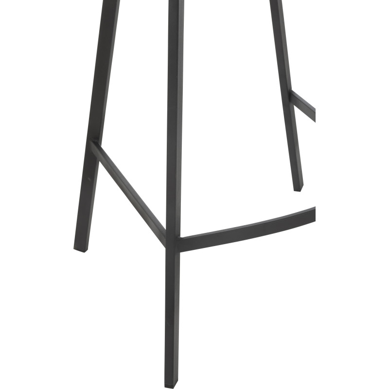 Tabouret de bar moderne en Tissu Terracotta Métal Noir Kent - 5